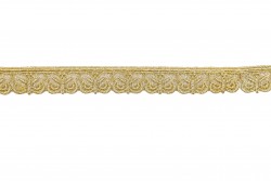 Λασέ δαντέλα σε ανοιχτό χρυσό χρώμα 22mm