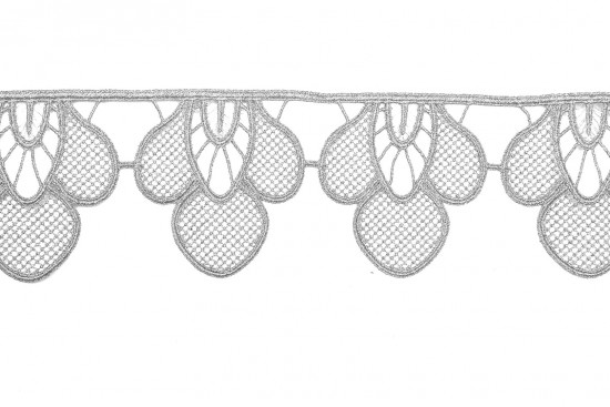 Λασέ δαντέλα σε ασημί χρώμα 95mm