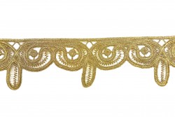 Λασέ Δαντέλα σε χρυσό ανοιχτό χρώμα 68mm