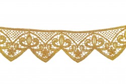 Λασέ Δαντέλα σε χρυσό μεσαίο χρώμα 68mm