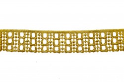 Λασέ δαντέλα σε χρυσό μεσαίο χρώμα 42mm