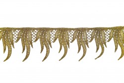 Λασέ Δαντέλα σε χρυσό μεσαίο χρώμα 65mm