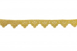 Λασέ δαντέλα σε χρυσό μεσαίο χρώμα 22mm