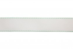 Canvas ribbon for knitting 55mm white - green