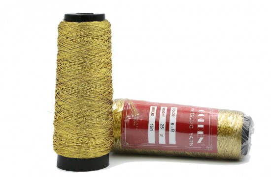 Κλωστή κεντήματος εξάκλωνη Golden Metallic Yarn 6-11 σε χρυσό χρώμα