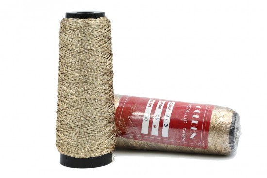 Κλωστή κεντήματος εξάκλωνη Golden Metallic Yarn 6-3 σε χρυσό χρώμα