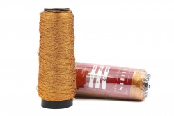 Κλωστή κεντήματος τρίκλωνη Golden Metallic Yarn 3-2 σε χάλκινο πορτοκαλί χρώμα 