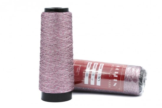 Κλωστή κεντήματος τρίκλωνη Golden Metallic Yarn 3-713 σε ροζ ασημί χρώμα 