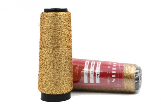 Κλωστή κεντήματος τρίκλωνη Golden Metallic Yarn 3-122 σε χάλκινο χρυσό χρώμα 