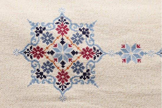 Μετρητό Κέντημα τραβέρσα 40Χ130cm Χιονονιφάδες