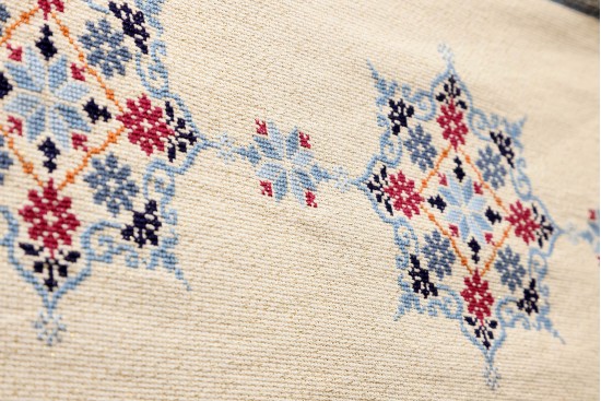 Μετρητό Κέντημα τραβέρσα 40Χ130cm Χιονονιφάδες