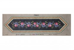 Κέντημα πολύχρωμο τυπωμένο τραβέρσα 40Χ130cm με σχέδιο άνθη