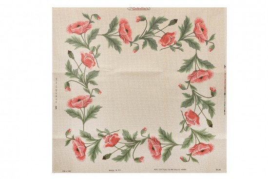 Κέντημα καρέ 100X100cm σε σχέδιο άνθη