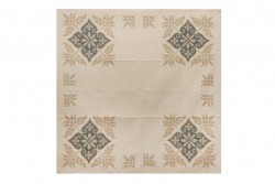 Κέντημα καρέ 90X90cm με λουλούδια