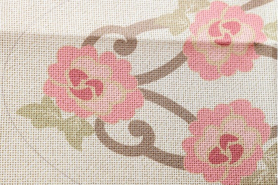 Κέντημα σεμέν 40X93cm άνθη