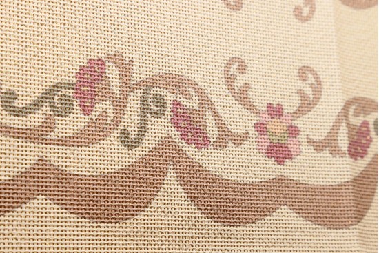 Κέντημα σεμέν 40X93cm άνθη