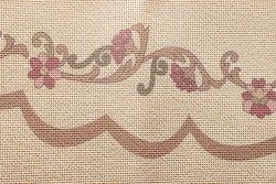 Κέντημα τραβέρσα 27X150cm άνθη