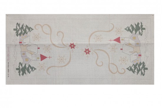 Κέντημα σεμέν 40Χ85cm Χριστουγεννιάτικο Χωριό