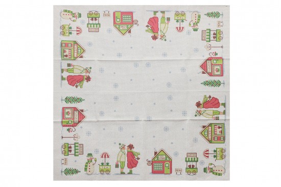 Κέντημα καρέ 90X90cm Χριστουγεννιάτικο