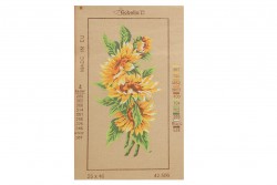 Κέντημα μικρό κάδρο 25X40cm άνθη - Ηλιοτρόπια