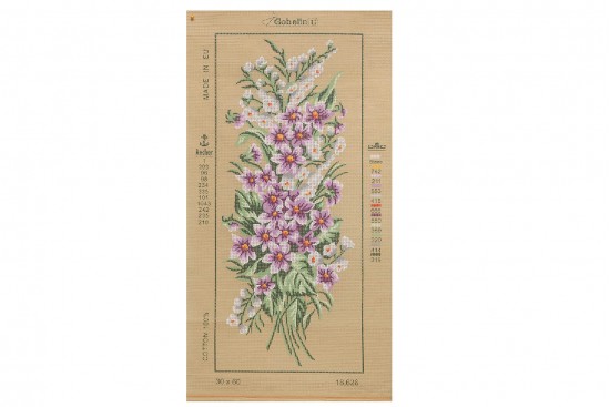 Κέντημα μικρό κάδρο 25X40cm άνθη 