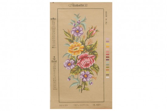 Κέντημα κάδρο 35X60cm άνθη 