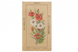 Κέντημα κάδρο 35X60cm άνθη - Παπαρούνες και Μαργαρίτες