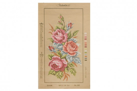 Κέντημα κάδρο 35X60cm άνθη - Τριαντάφυλλα