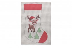 Κέντημα πολύχρωμο (πετσετάκι) μίνι 30X45cm σε σχέδιο Ελαφάκι (χριστουγεννιάτικο)