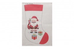 Κέντημα πολύχρωμο (πετσετάκι) μίνι 30X45cm σε σχέδιο Άγιος Βασίλης (χριστουγεννιάτικο)