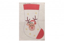 Κέντημα πολύχρωμο (πετσετάκι) μίνι 30X45cm σε σχέδιο Ελαφάκι (χριστουγεννιάτικο)