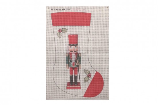 Κέντημα πολύχρωμο (πετσετάκι) μίνι 30X45cm σε σχέδιο Μολυβένιο Στρατιωτάκι  (χριστουγεννιάτικο)