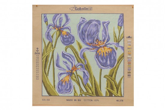 Κέντημα κάδρο 50X50cm άνθη 