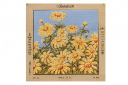 Κέντημα κάδρο 50X50cm άνθη - μαργαρίτες