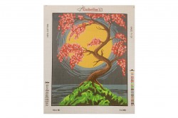 Κέντημα κάδρο 60X50cm Ανθισμένο Δέντρο 