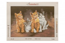 Κέντημα κάδρο 45X60cm γατάκια