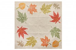 Κέντημα καρέ 90Χ90cm Φύλλα