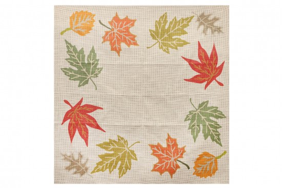 Κέντημα καρέ 90Χ90cm Φύλλα