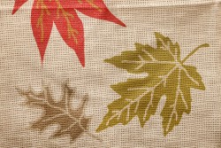 Κέντημα καρέ 90Χ90cm Φύλλα