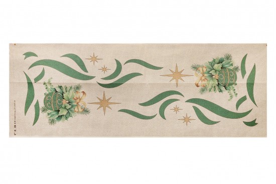 Κέντημα τραβέρσα 50Χ130cm Χριστουγεννιάτικο με μπάλες 