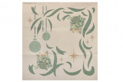 Κέντημα καρέ 90Χ90cm Χριστουγεννιάτικο με μπάλες 