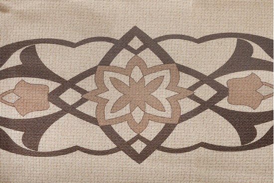 Κέντημα καρέ 90Χ90cm με σχέδιο άνθη