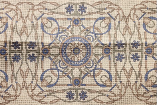 Κέντημα τραβέρσα 50Χ130cm με σχέδιο άνθη