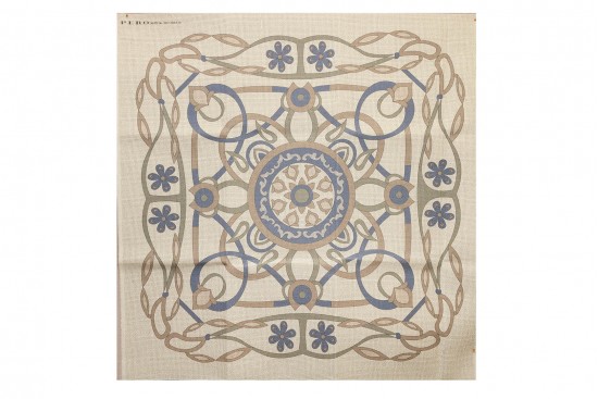 Κέντημα καρέ 90Χ90cm με σχέδιο άνθη