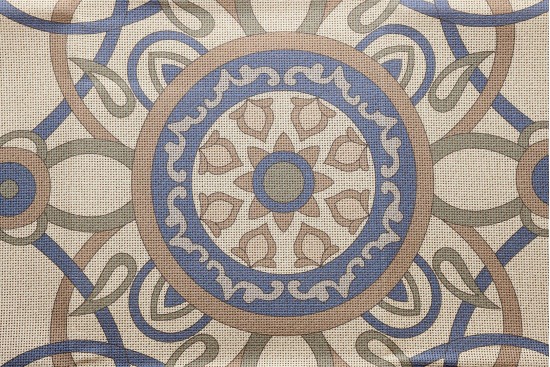 Κέντημα καρέ 90Χ90cm με σχέδιο άνθη