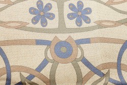 Κέντημα καρέ 90Χ90cm με σχέδιο άνθη