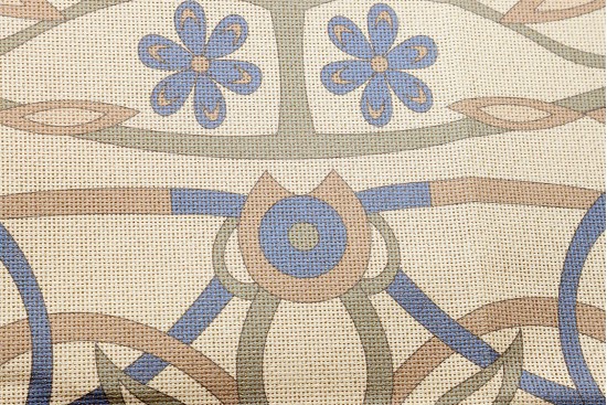 Κέντημα καρέ 90Χ90cm με σχέδιο άνθη