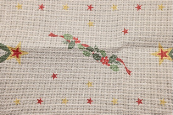 Κέντημα τραβέρσα 42Χ135cm με σχέδιο ελαφάκι -  Χριστουγεννιάτικο δέντρο