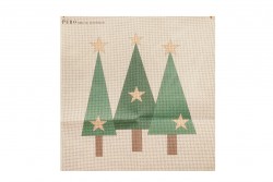 Κέντημα πολύχρωμο (πετσετάκι) μίνι - καρέ  50X50cm σε σχέδιο έλατα  (χριστουγεννιάτικο)
