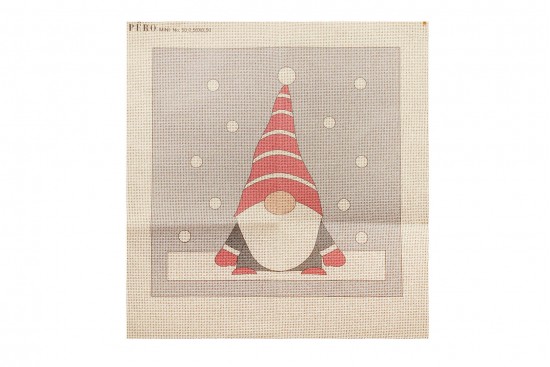 Κέντημα πολύχρωμο (πετσετάκι) μίνι - καρέ  50X50cm σε σχέδιο νανάκι  (χριστουγεννιάτικο)